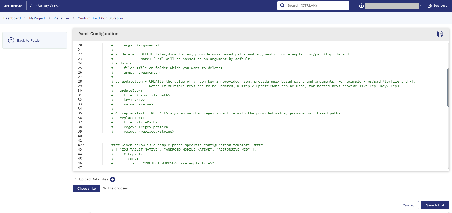 Focused Build Configuration Guide Custom Build Configuration