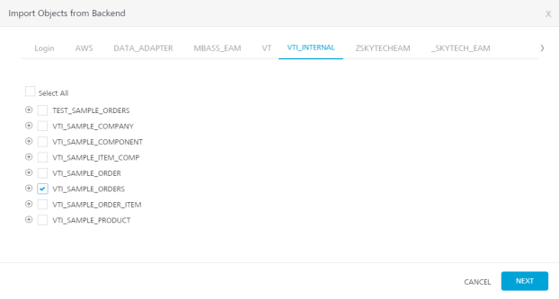 Using Object Services to create an object service for a Fabric app, map ...