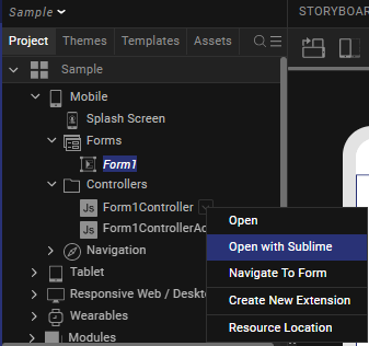 Invoke Sublime Text from Visualizer